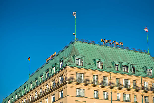 Berlin, Germany - May 21, 2014: Hotel Adlon is a luxury hotel on Unter den Linden, the main boulevard in the Berlin city centre, directly opposite the Brandenburg Gate.