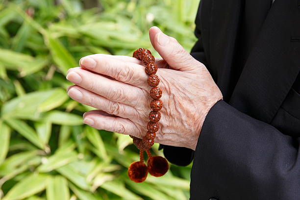 Praying hands stock photo