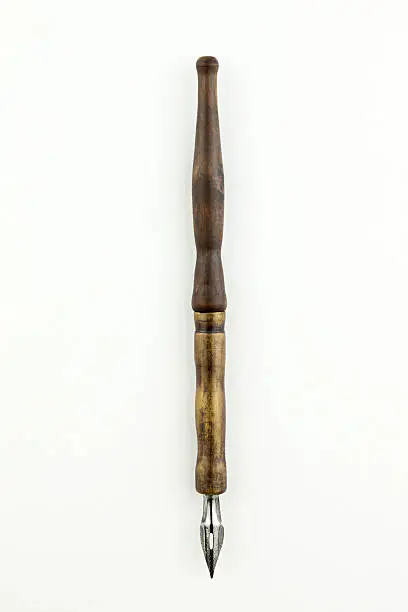Photo of vintage ink pen isolated