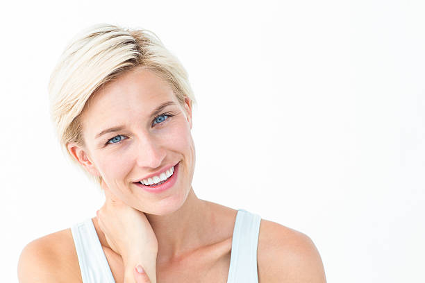 istock Gorgeous blonde smiling ta camera 484131310