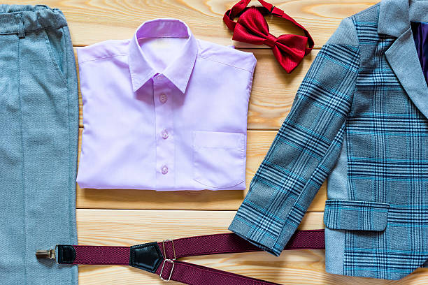 istock Children's costume for the boy top view 484131462