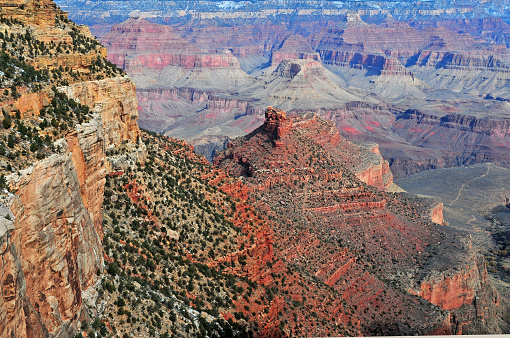 Eroded Rock Landscape in Grand Canyon National Park, USA