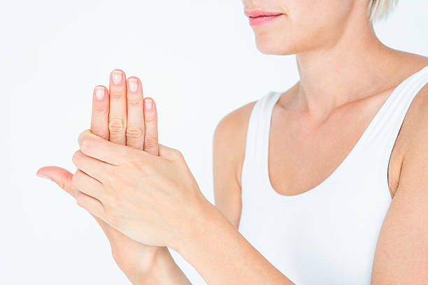 istock Woman suffering from hand pain 484134112