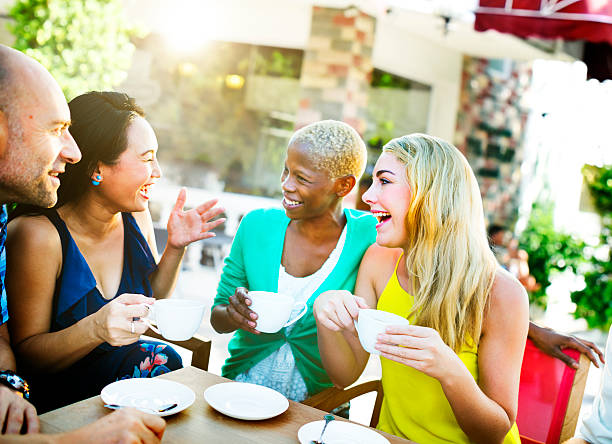 istock Group Friends Chilling Talking Holiday Concept 484134828