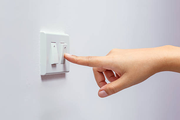 switch off - saving electricity стоковые фото и изображения
