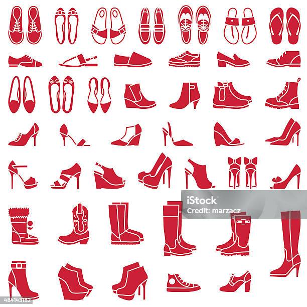 Shoes Stock Illustration - Download Image Now - Shoe, Boot, Pair