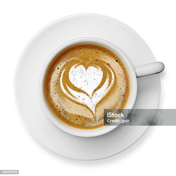 Coffee Cup Stock Photo - Download Image Now - High Angle View, Cappuccino, Coffee Cup