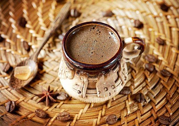 istock Cup of coffee and coffee beans 484149696