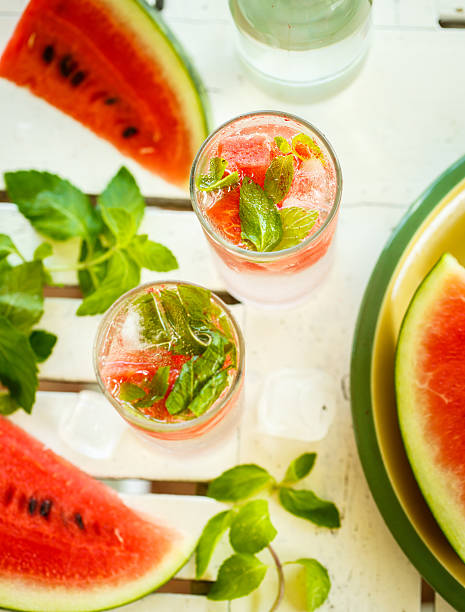 istock Detox water with watermelon and mint 484150016