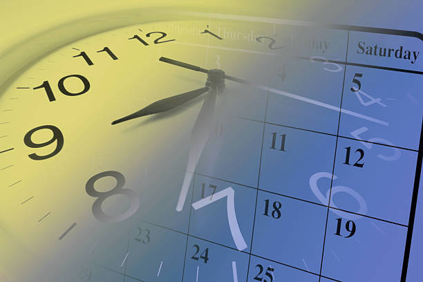 relógio e calendário - timing is everything imagens e fotografias de stock