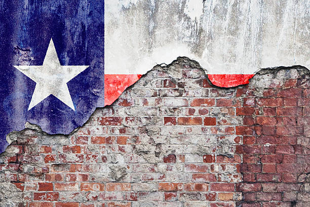 istock Texas Flag On Grungy Wall 484157822