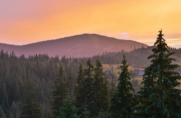istock The Carpathian mountains landscape view with hills and clouds 484162296