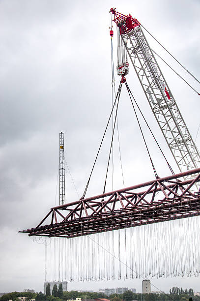 istock Crane at the Schelde river in Antwerp, Belgium 484163348