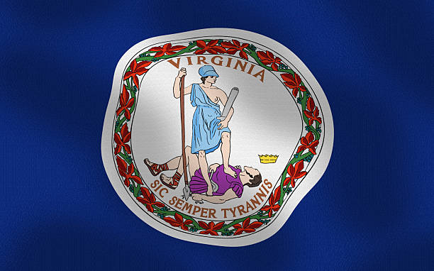istock Waving State Flag of Virginia Series 484163530