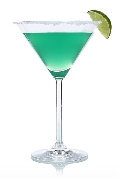 istock Green cocktail in Martini glass 484165095