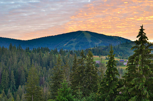 istock The Carpathian mountains landscape view with hills and clouds 484167362