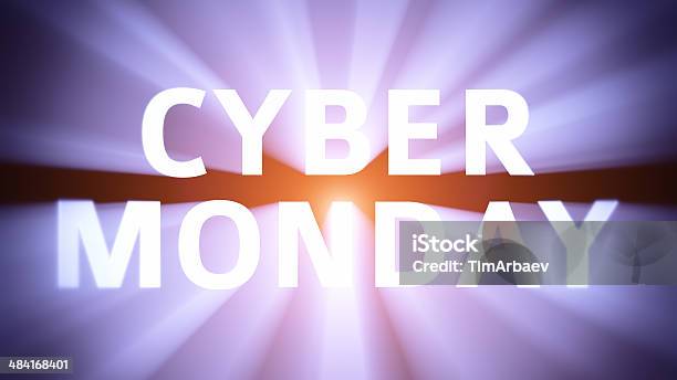 Illuminated Cyber Monday Stock Photo - Download Image Now - Arts Culture and Entertainment, Black Color, Black Friday - Shopping Event