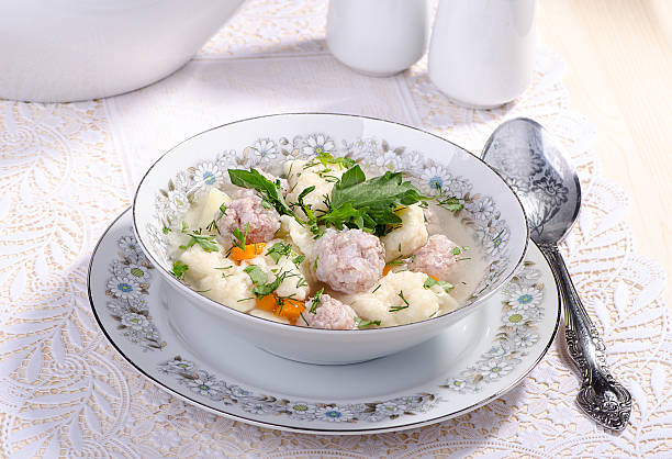 istock soup with meatballs and dumplings 484168554