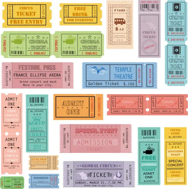 Vector illustration of Ticket Collection