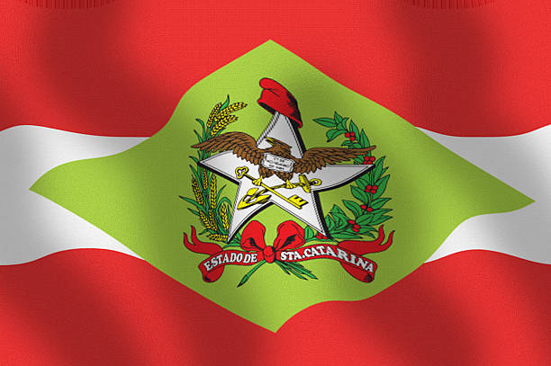 Winken Flagge des States von Santa Catarina Brasilien Series – Foto