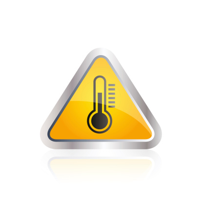 Temperature warning symbol