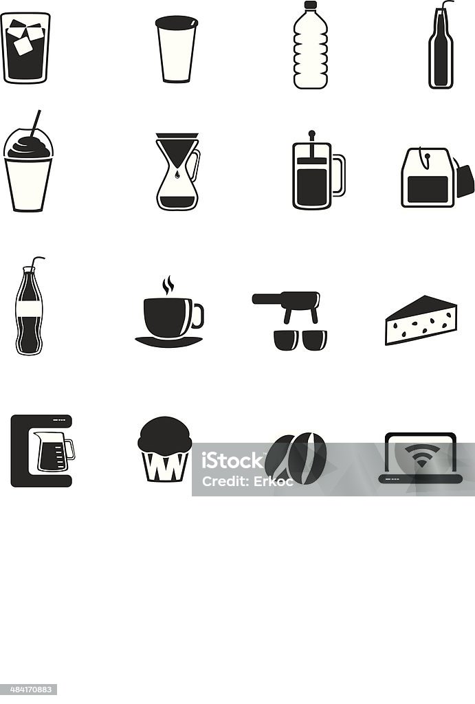 Coffee Shop İcons - clipart vectoriel de Aliment libre de droits