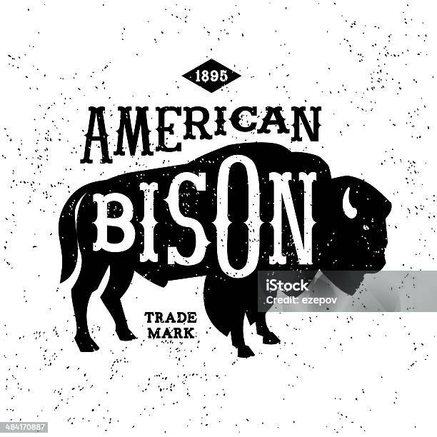 Vintage Label Stock Illustration - Download Image Now - American Bison, Vector, Coat Of Arms