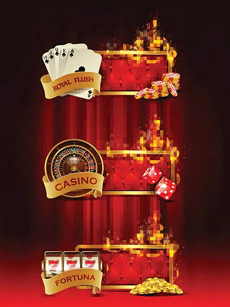 Vector illustration of Casino banners set.