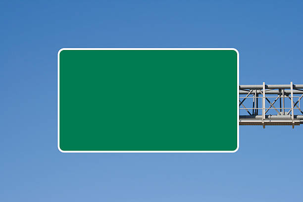 Empty highway sign Empty highway sign set against blue sky exit sign photos stock pictures, royalty-free photos & images