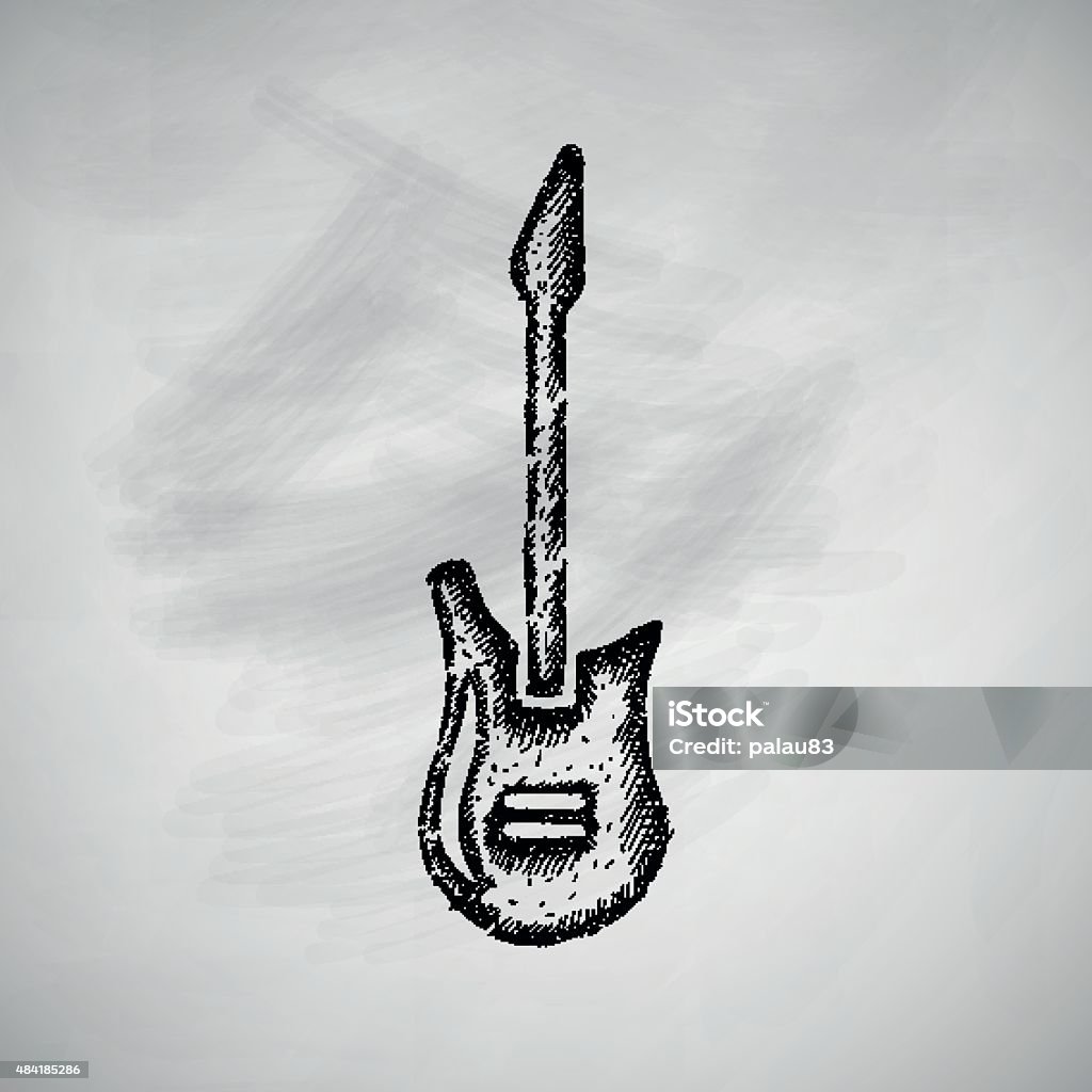 Ilustración de Icono De Guitarra Eléctrica y más Vectores Libres de  Derechos de Dibujar - Dibujar, Diseño de trazado, Educación - iStock