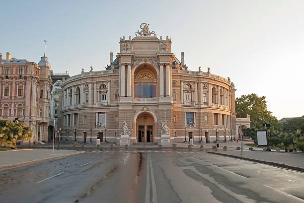Odessa Opera and Ballet Theater in Odessa city, Ukraine. stock photo