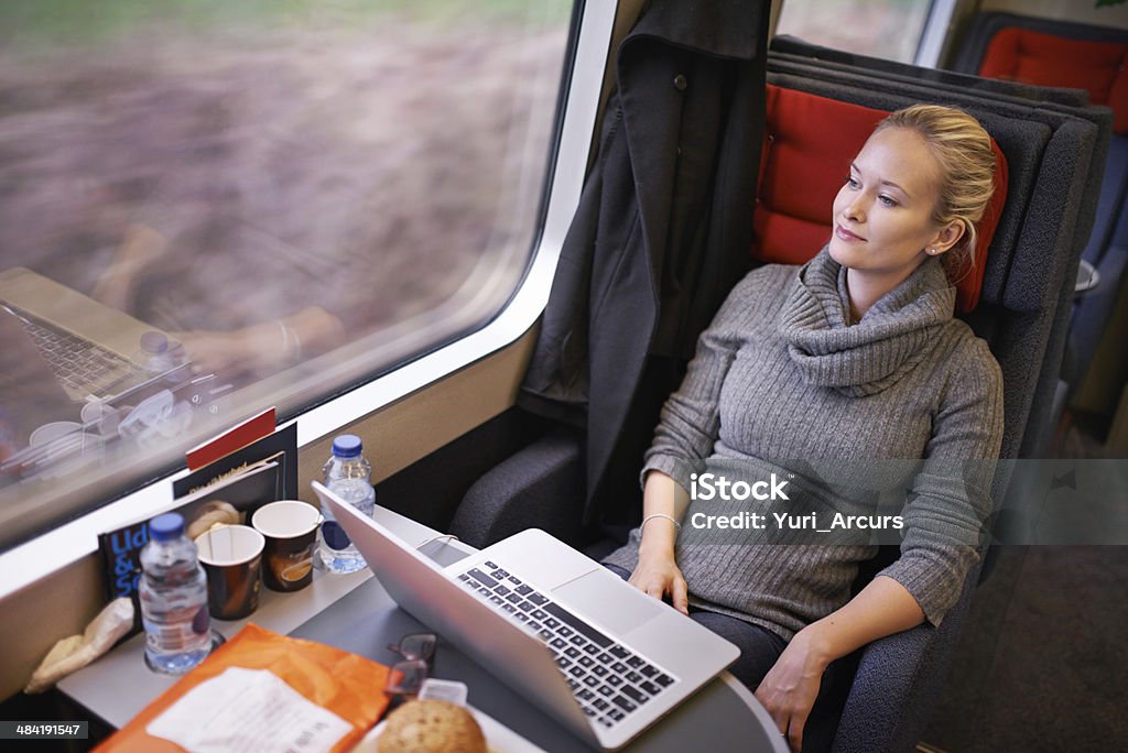 Genießen Sie die Aussicht, die Sie von Ihrem - Lizenzfrei Eisenbahn Stock-Foto