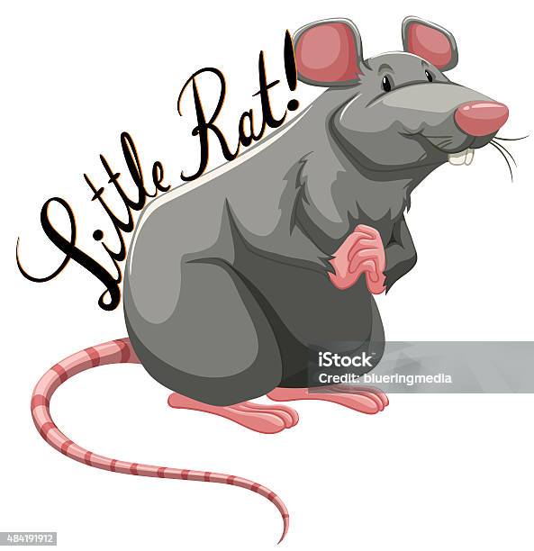 Little Rat With Text Stock Illustration - Download Image Now - 2015, Animal,  Clip Art - iStock