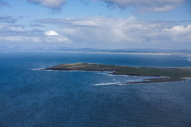 Maguins Island, Inishmulclohy, Rosses Point on the Wild Atlantic Way stock photo