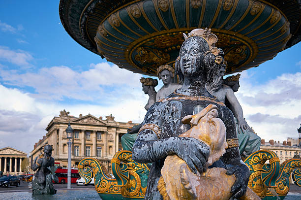 istock Fountain on the Place de la Concorde in Paris 484192955
