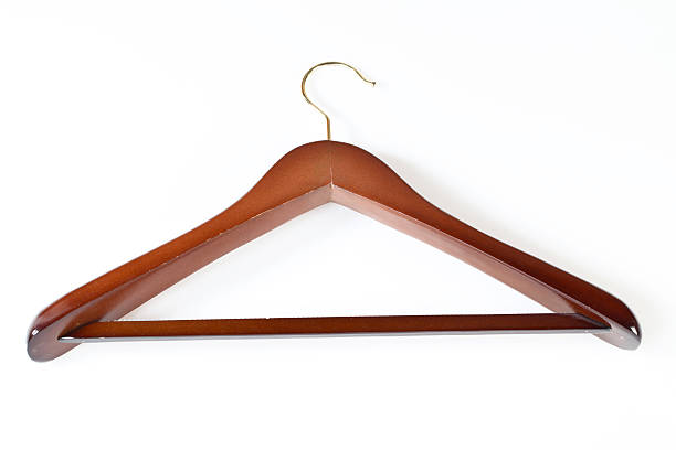 istock Wooden hanger on white background studio shot 484193087