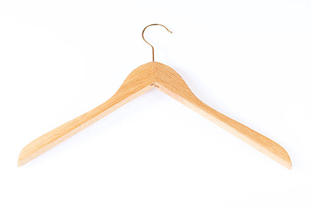 istock Wooden hanger on white background studio shot 484193097