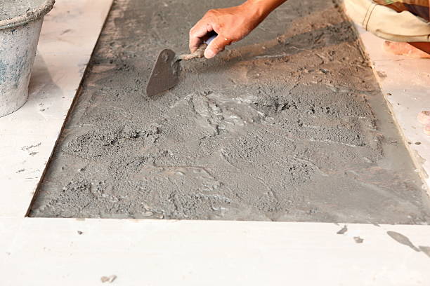 istock floor tile installation for house building 484194077
