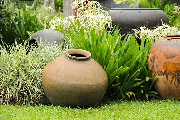 istock Garden decoration,Ancient style jar 484194680