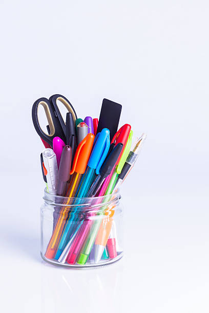 istock Colorful pens in glass jar 484195688