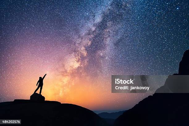 Catch The Star Stock Photo - Download Image Now - Star - Space, Milky Way, Outer Space