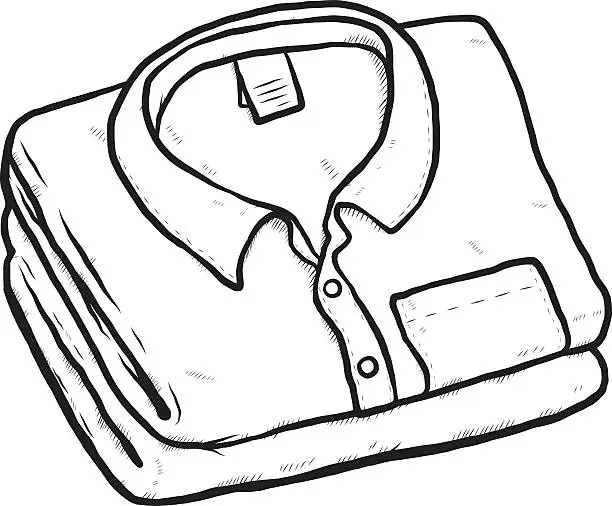 Vector illustration of clothes folded