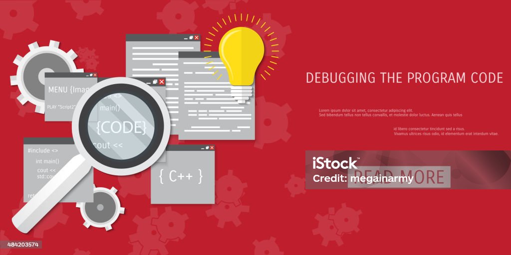 Vector Flat Concept Of Programming And Coding Stock Illustration ...