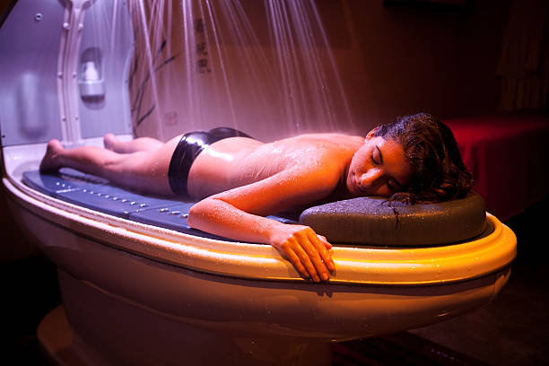 istock Laying relaxed woman during spa treatment. 484203690