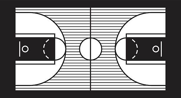 boisko do koszykówki - school gymnasium parquet floor sport empty stock illustrations