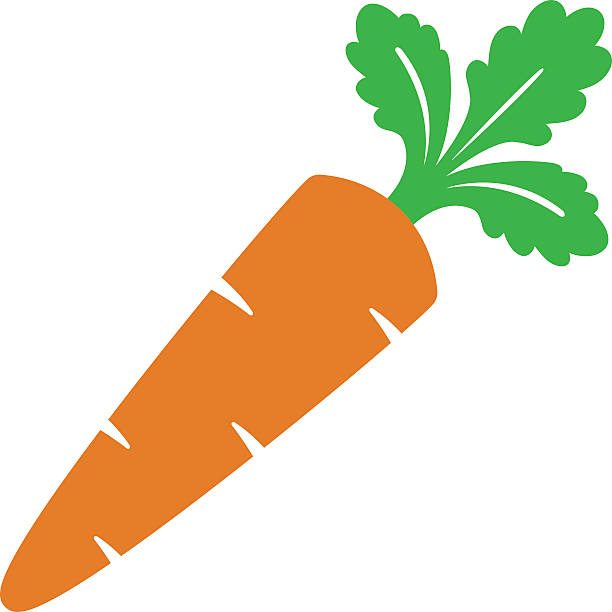 Carrot Vector illustration of a cartoon carrot icon carrot stock illustrations
