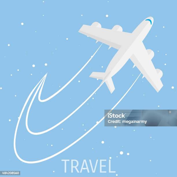 World Travel Concept Illustration Stock Illustration - Download Image Now - 2015, Air Vehicle, Airplane