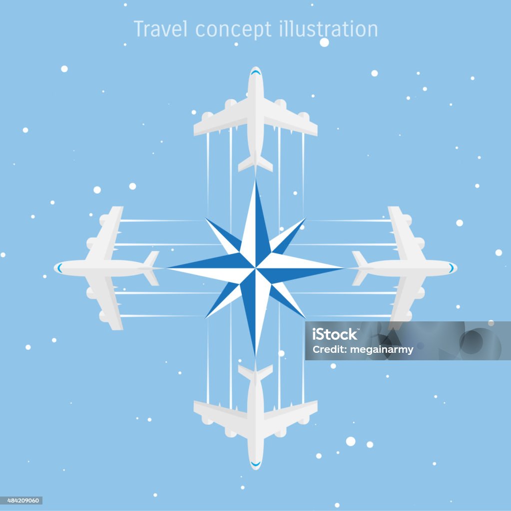 World travel concept illustration. World travel and tourism concept illustration. 2015 stock vector