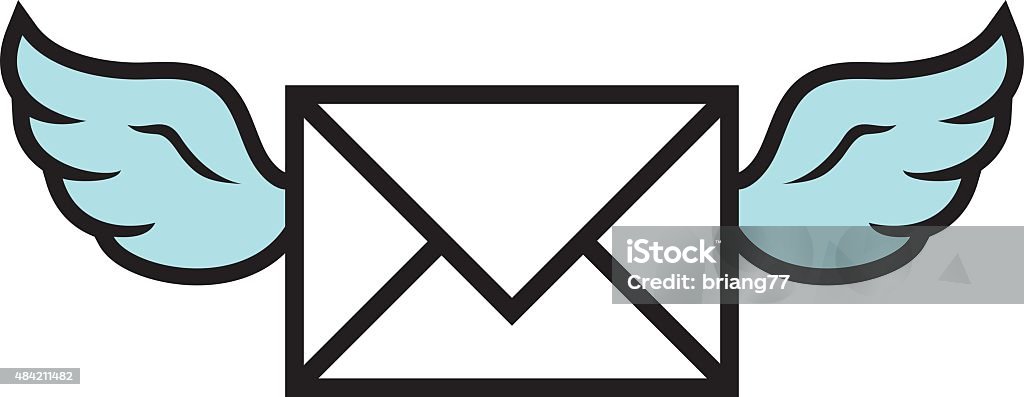Flying Envelop Flying Envelope Stock Illustration - Download Image Now - 2015, Blank ...