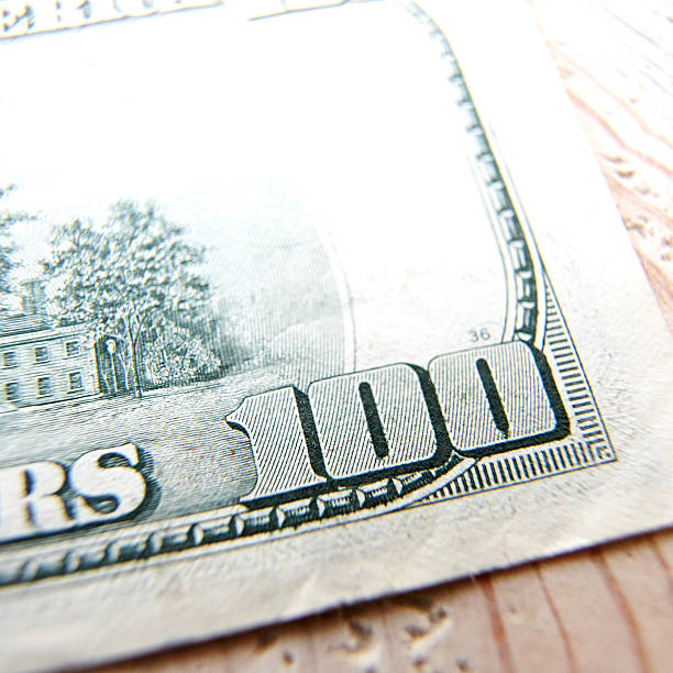 istock Macro close up of the US 100 dollar bill 484211816